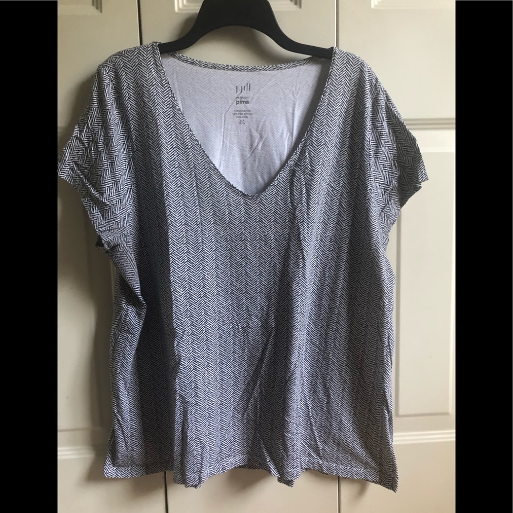 J Jill V Neck Tee